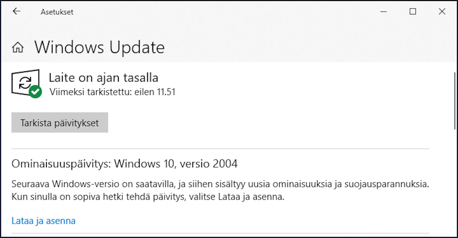 Ominaisuuspäivitys.